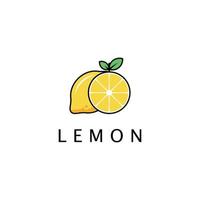 diseño de icono de limonada fresca de plantilla de logotipo de limón vector