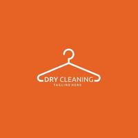 Dry cleaning hanger silhouette logo design. Vector icon sign symbol