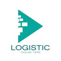 logística logo icono ilustración vector diseño distribución símbolo entrega de bienes economía finanzas