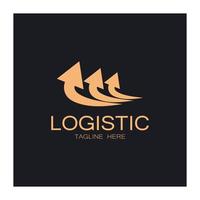 logística logo icono ilustración vector diseño distribución símbolo entrega de bienes economía finanzas