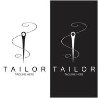 tailor logo icon illustration template combination of buttons for clothes, thread and sewing machine, for clothing product design, convection companies, fashion in vector form