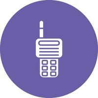 Two Way Radio Glyph Circle Background Icon vector