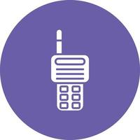 Two Way Radio Glyph Circle Background Icon vector