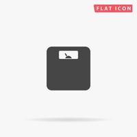 Bathroom weight scale flat vector icon. Hand drawn style design illustrations.