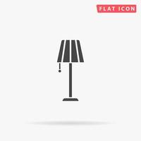 Floor lamp flat vector icon. Hand drawn style design illustrations.