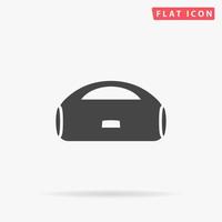 icono de vector plano boombox. ilustraciones de diseño de estilo dibujado a mano.