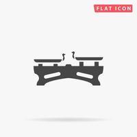 Old scale balance flat vector icon. Hand drawn style design illustrations.