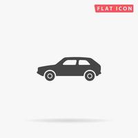 icono de vector plano de coche hatchback. ilustraciones de diseño de estilo dibujado a mano.