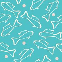 Seamless pattern with sea creatures doodles and nautical stuff vector