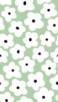 Seamless pattern with flowers. Monochrome background with flower silhouettes vector