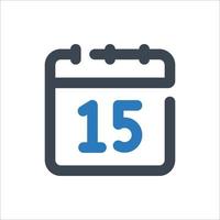 15 days icon - vector illustration . 15, days, Calendar, Date, Event, Timetable, Schedule, Month, Day, Appointment, fifteen, line, outline, icons .