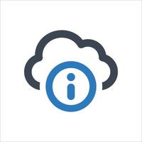 Cloud Information icon - vector illustration . Cloud, Information, Info, Storage, Data, Details, Server, line, outline, icons .