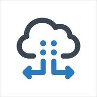 Cloud Sharing icon - vector illustration . Cloud, Data, Traffic, Sharing, Share, Computing, Transfer, server, storage, line, outline, icons .