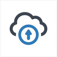 Cloud Upload icon - vector illustration . Cloud, Data, Storage, Upload, Drive, Server, Ftp, Uploading, Share, Sharing, computing, network, line, outline, icons .