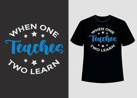 Teacher Typography Printable T shirt Design Template vector