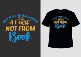 Teacher Typography Printable T shirt Design Template vector