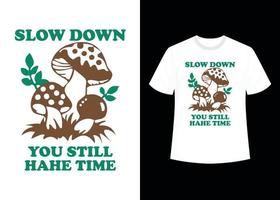 Mashroom Printable T shirt Design Template vector