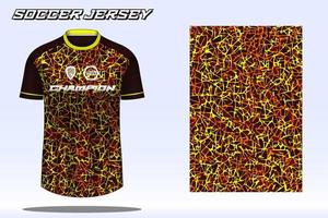 maqueta de diseño de camiseta deportiva de camiseta de fútbol para club de fútbol vector