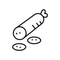 sausage icon. outline icon vector