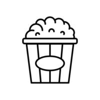 popcorn icon. outline icon vector