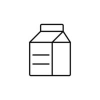 milk icon. outline icon vector