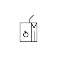 juice icon. outline icon vector