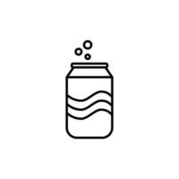 soda icon. outline icon vector