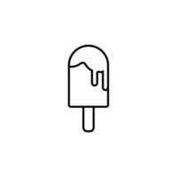 icono de helado. icono de contorno vector