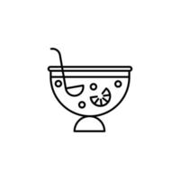 soup fruit icon. outline icon vector