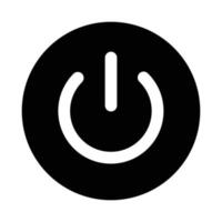 diseño de icono de botón de encendido. símbolo de encendido y apagado en forma redonda vector