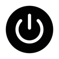 power button icon design. on off symbol in round shape vector