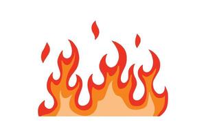 Fire flame in cartoon isolated for design element vector