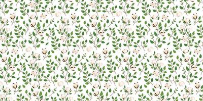 cotton flower pattern for background design vector