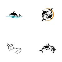 Ilustración de vector de logo de orca en diseño de moda.