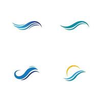 Water wave icon vector