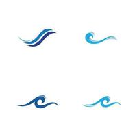 Water wave icon vector