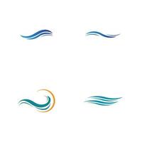 Water wave icon vector