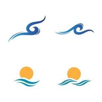 Water wave icon vector