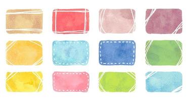 Watercolor vector rectangles