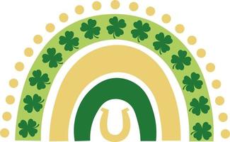 St Patrick's Day Rainbow isolated Vector illustration on white background