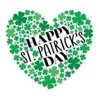 Happy St Patrick's Day .Saint Patrick Day Lettering Decoration. Cloverleaf And Green Hat. Saint patricks Day Typography Poster vector