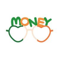 Ireland flag glasses with good luck message for Saint Patrick's Day vector
