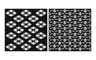 Decorative floral patterns, geometric template for cnc laser cutting vector