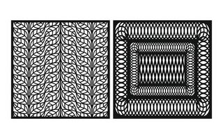 patrones florales decorativos, plantilla geométrica para corte por láser cnc vector