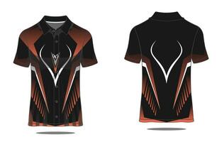 plantilla camiseta polo uniforme vector