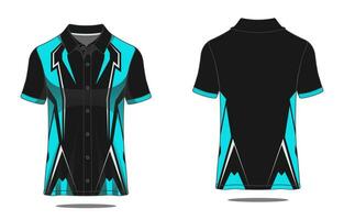 plantilla camiseta polo uniforme vector