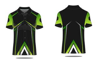 plantilla camiseta polo uniforme vector