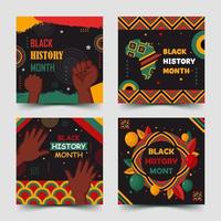 Black History Month Social Media Template vector
