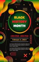 Abstract Black History Month Poster vector