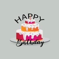 Happy Birthday Cake vector illustration